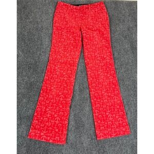 Vineyard Vines by Shep & Ian‎ Womens Corduroy Red  Jeans Anchor Pattern Size 4.